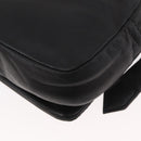 LOEWE Anagram Clutch Bag Leather Black Silver Auth 182493-16
