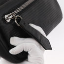LOEWE Anagram Clutch Bag Leather Black Silver Auth 182493-17