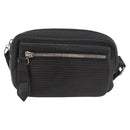 LOEWE Anagram Clutch Bag Leather Black Silver Auth 182493-13