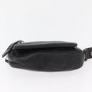 LOEWE Anagram Clutch Bag Leather Black Silver Auth 182493-7
