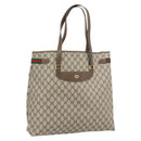 GUCCI GG Supreme Web Sherry Line Tas PVC Beige Rood Groen 39 02 091 Auth 182498-1