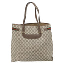 GUCCI GG Supreme Web Sherry Line Tas PVC Beige Rood Groen 39 02 091 Auth 182498-3