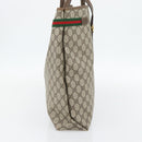 GUCCI GG Supreme Web Sherry Line Tas PVC Beige Rood Groen 39 02 091 Auth 182498-4