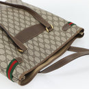 GUCCI GG Supreme Web Sherry Line Tas PVC Beige Rood Groen 39 02 091 Auth 182498-6