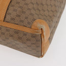 GUCCI Micro GG Supreme Handtas PVC Beige Goud Auth 182499-13