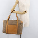 GUCCI Micro GG Supreme Handtas PVC Beige Goud Auth 182499-22