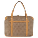 GUCCI Micro GG Supreme Handtas PVC Beige Goud Auth 182499-3