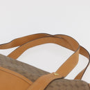 GUCCI Micro GG Supreme Handtas PVC Beige Goud Auth 182499-8