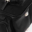 PRADA Handtas Nylon Zwart Zilver Auth 182500V-15