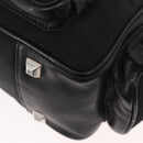 PRADA Handtas Nylon Zwart Zilver Auth 182500V-16