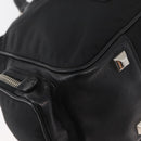 PRADA Handtas Nylon Zwart Zilver Auth 182500V-17