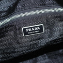 PRADA Handtas Nylon Zwart Zilver Auth 182500V-21