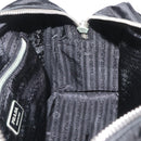 PRADA Handtas Nylon Zwart Zilver Auth 182500V-22