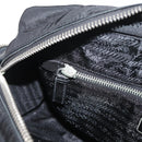 PRADA Handtas Nylon Zwart Zilver Auth 182500V-24
