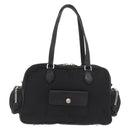 PRADA Handtas Nylon Zwart Zilver Auth 182500V-2