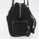 PRADA Handtas Nylon Zwart Zilver Auth 182500V-4