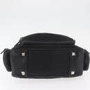 PRADA Handtas Nylon Zwart Zilver Auth 182500V-5