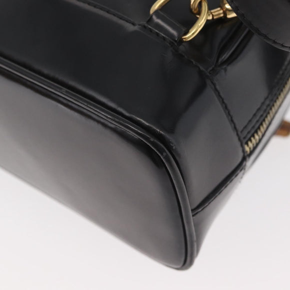 GUCCI Bamboe Body Bag Lakleer Bruin Goud 003 3444 0127 Auth 182503