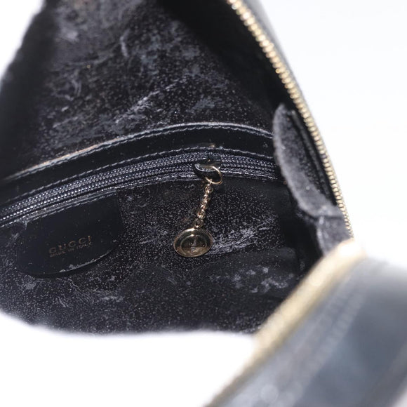 GUCCI Bamboe Body Bag Lakleer Bruin Goud 003 3444 0127 Auth 182503