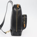 GUCCI Bamboe Body Bag Lakleer Bruin Goud 003 3444 0127 Auth 182503-4