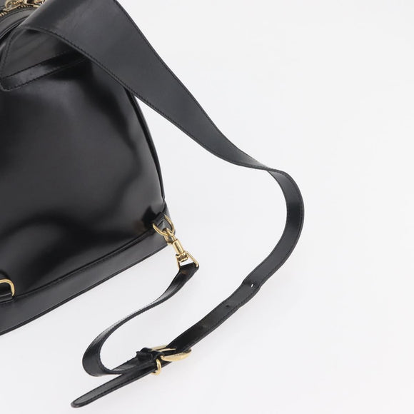 GUCCI Bamboe Body Bag Lakleer Bruin Goud 003 3444 0127 Auth 182503
