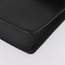 CARTIER Business Bag Leather Black Silver Auth 182506-14