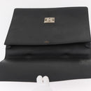 CARTIER Business Bag Leather Black Silver Auth 182506-10