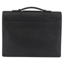 CARTIER Business Bag Leather Black Silver Auth 182506-2