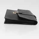 CARTIER Business Bag Leather Black Silver Auth 182506-3