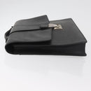 CARTIER Business Bag Leather Black Silver Auth 182506-4