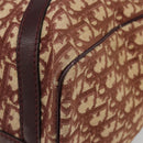 Christian Dior Trotter Canvas Boston Bag Beige Gold Auth 182507-15