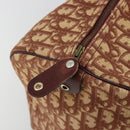 Christian Dior Trotter Canvas Boston Bag Beige Gold Auth 182507-17