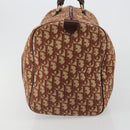 Christian Dior Trotter Canvas Boston Bag Beige Gold Auth 182507-4