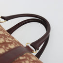 Christian Dior Trotter Canvas Boston Bag Beige Gold Auth 182507-8