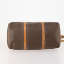 CELINE Macadam Canvas Boston Bag PVC Leather 2way Brown Gold Auth 182509-5