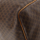 CELINE Macadam Canvas Boston Bag PVC Leather 2way Brown Gold Auth 182509-18