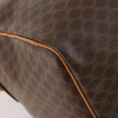 CELINE Macadam Canvas Boston Bag PVC Leather 2way Brown Gold Auth 182509-19