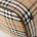 Burberrys Nova Check Boston Bag Canvas Beige Gold Auth 182510-17