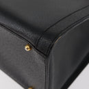 GUCCI Bamboo Hand Bag Leather Black Gold 002 1186 0260 Auth 182511-14