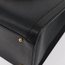 GUCCI Bamboo Hand Bag Leather Black Gold 002 1186 0260 Auth 182511-16