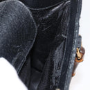 GUCCI Bamboo Hand Bag Leather Black Gold 002 1186 0260 Auth 182511-18