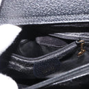 GUCCI Bamboo Hand Bag Leather Black Gold 002 1186 0260 Auth 182511-11