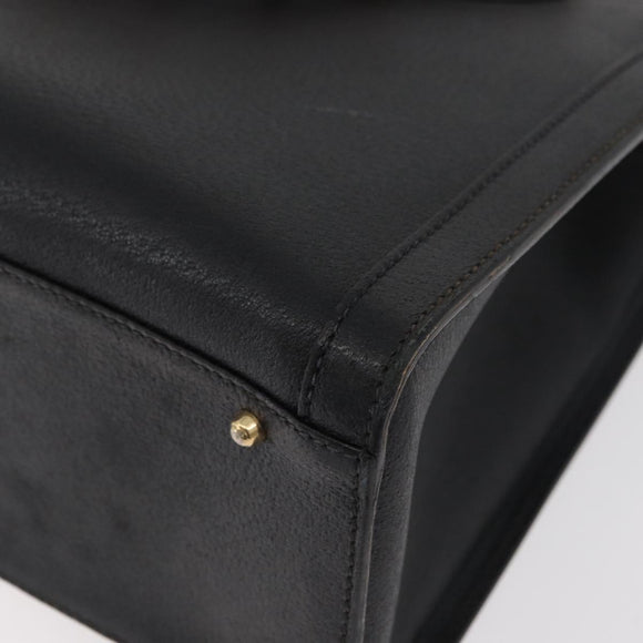 GUCCI Bamboo Handtasche Leder Schwarz Gold 002 2865 0260 Auth 182512