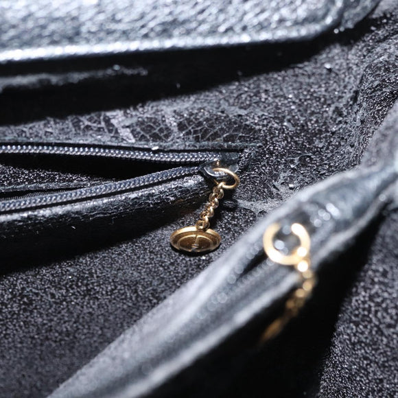 GUCCI Bamboo Handtasche Leder Schwarz Gold 002 2865 0260 Auth 182512