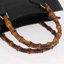 GUCCI Bamboo Handtasche Leder Schwarz Gold 002 2865 0260 Auth 182512-7