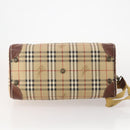 Burberrys Nova Check Boston Bag PVC Leather 2way Beige Gold Auth 182513-5
