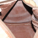 Burberrys Nova Check Boston Bag PVC Leather 2way Beige Gold Auth 182513-21