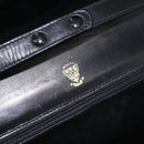 GUCCI Umhängetasche Kette Leder Schwarz Gold Auth 182515-16
