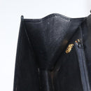 GUCCI Umhängetasche Kette Leder Schwarz Gold Auth 182515-19