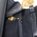 GUCCI Umhängetasche Kette Leder Schwarz Gold Auth 182515-20